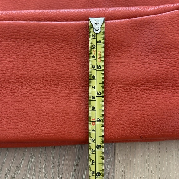 Borse in Pelle Orange Leather Tote Bag - Picture 12 of 14